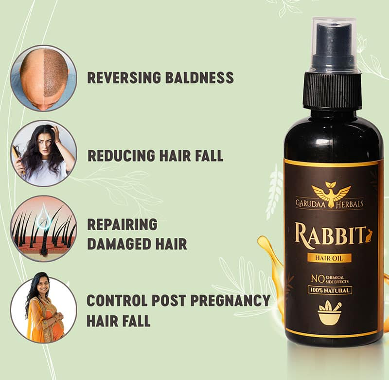 rabbit blood hair oil 500 ml pack of complete course