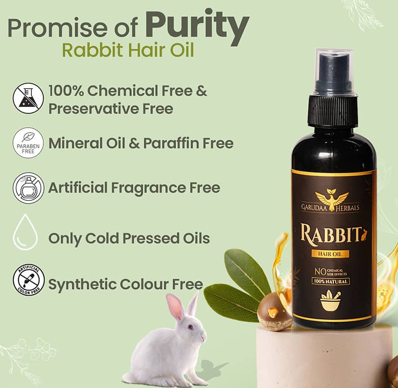 rabbit blood hair oil 500 ml pack of complete course